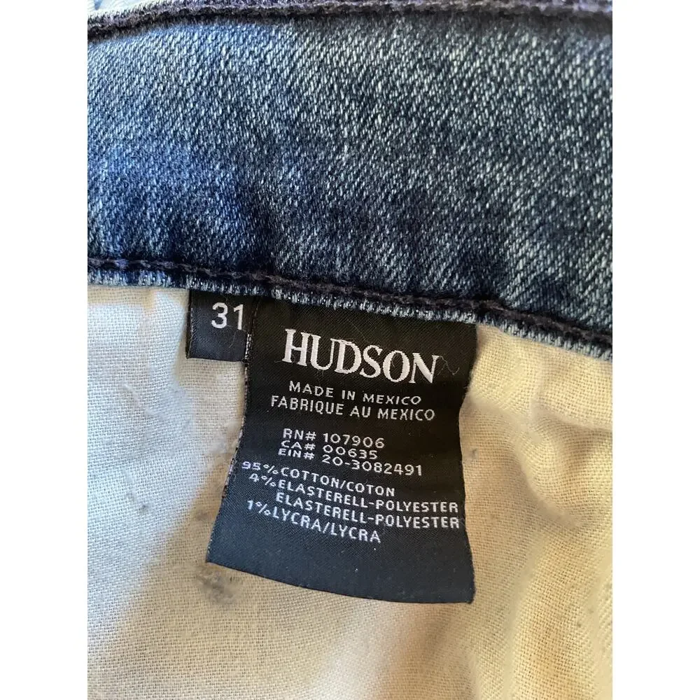 HUDSON Byron Straight Leg Jeans Men’s Size 31 Blue Medium Wash Made in Mexico